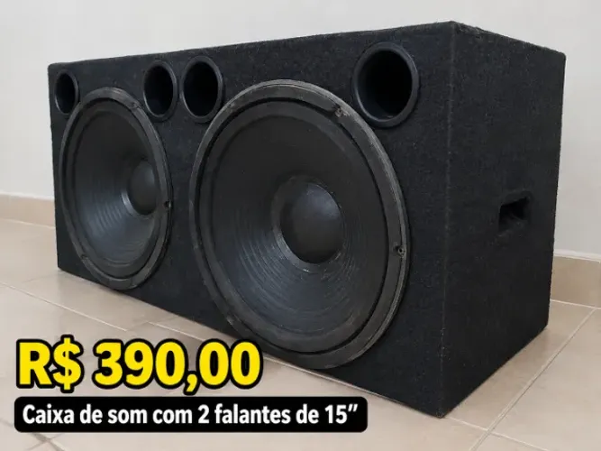 Caixa de Som 2x15" - Casa ou Caminhonete - R$ 390