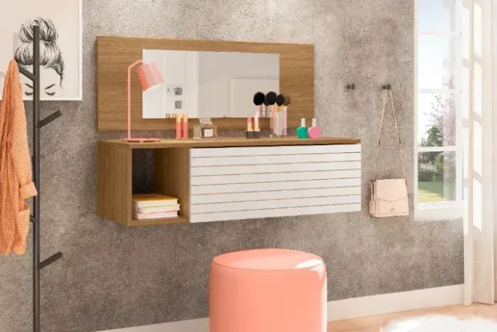 Liquida - Penteadeira Com Bancada / Penteadeira com Espelho / Penteadeira Infantil