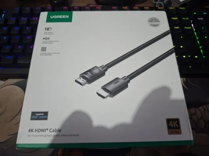 Cabo HDMI 2.1 240hz, 1080p, 2k, 4k, 8k, 2m Blindado UGREEN (Novo) - Acc Cartão/Pix