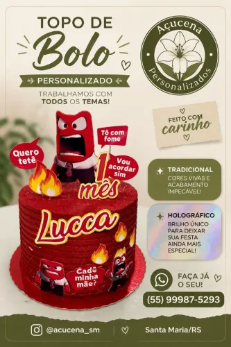 Topo de Bolo Personalizado