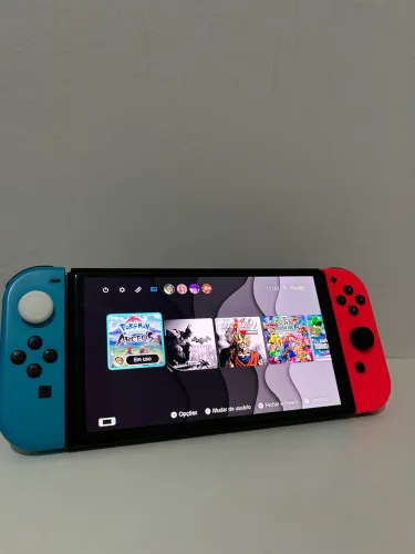 Nintendo Switch oled desbloqueado 256 gb (todos acessórios inclusos)