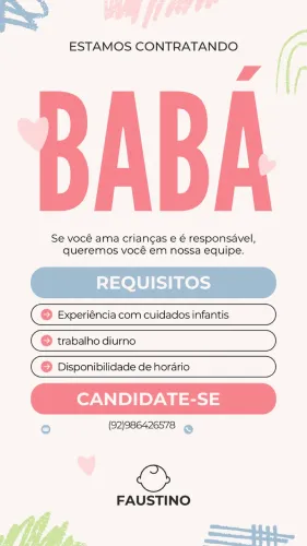 Vaga de babá 