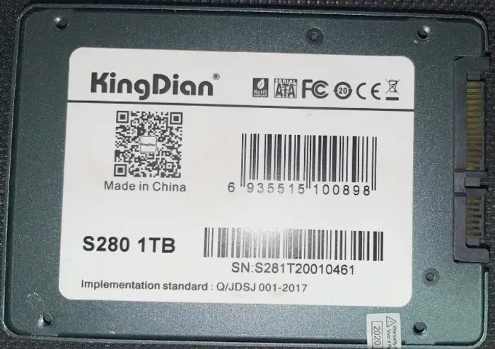 SSD KingDian S280 1TB SATA III - Seminovo - 550MB/s