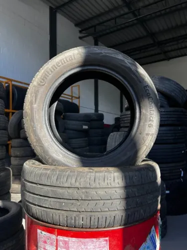 Pneus 185/60R15 Continental EcoContact 6 Meia Vida Excelente - R$ 500.00 O Par