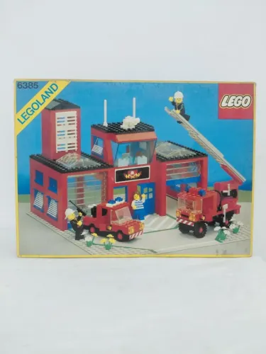 ? Lego Legoland Town 6385 Fire House - Quartel de Bombeiros Anos 80 Com Caixa