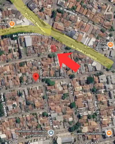 Á 800 metros da Faculdade Uni-Goias | Rua de trás do bar do Marronzinho