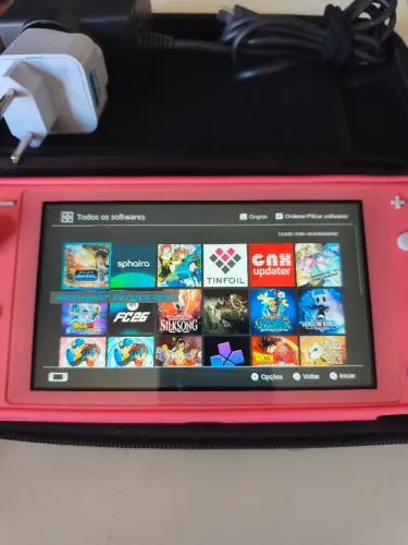 Nintendo Switch lite Cartão 256gb c/ jogos