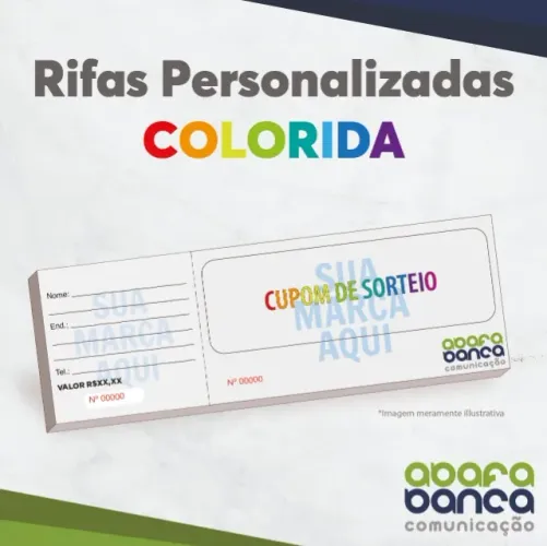 Rifas Personalizads Colorida 1000 Bilhetes