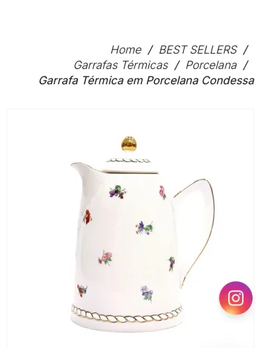 Procur@ndo Garrafa térmica de porcelana