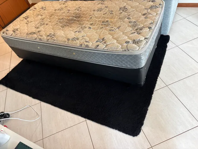 Base cama box solteiro com colchão 