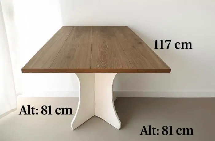 MESA JANTAR MADEIRA + 4 CADEIRAS - R$490