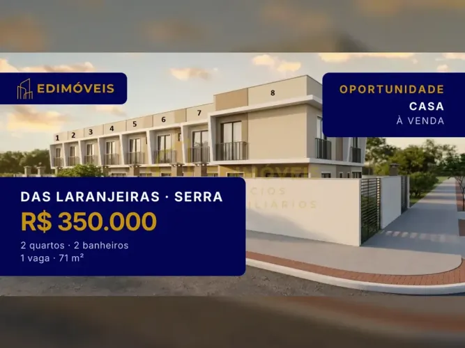 Casa duplex 2 quartos em Serra, garden privativo e ótima localização