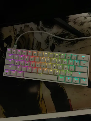 Teclado Mecânico SKYLOONG GK68 RGB Branco