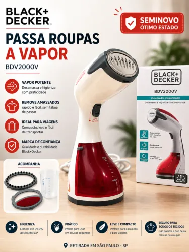  Passa Roupas a Vapor Black+Decker 220V
