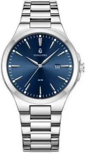 Relógio Masculino Prata Visor Azul 40mm