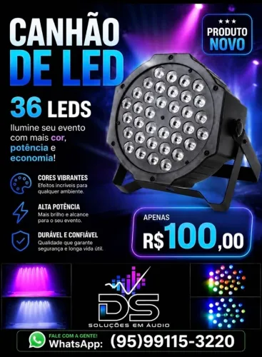 Vende-se canhão de led 36 leds