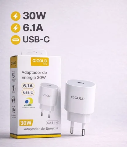 Fonte de iphone USB-C 30W.