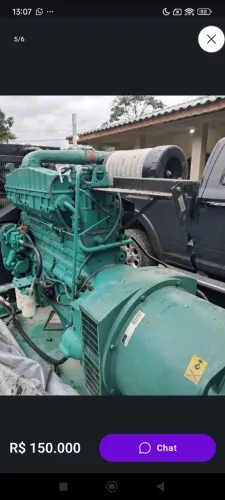 GERADOR CUMMINS 500 KVA NTA855 ANO 2014