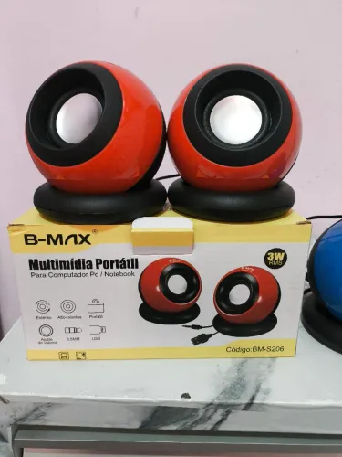 Caixa de som B MAX multimídia portátil pra notebook computadores