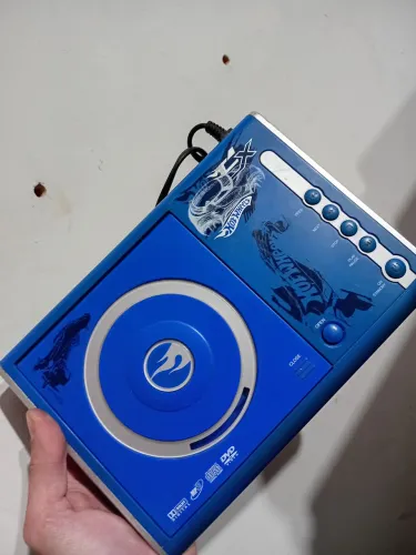 Mini DVD Player Hot wheels HW-110 Azul original colecionavel Funcionando