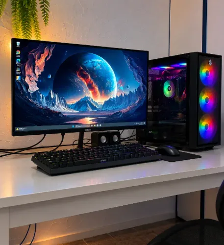 PC Gamer Ryzen 5 5600GT, 16GB ram, SSD 256GB, fonte 500w, tela 27" 100hz