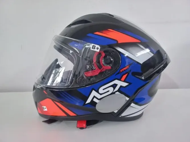 Capacete Asx City Start Preto Vermelho Azul
