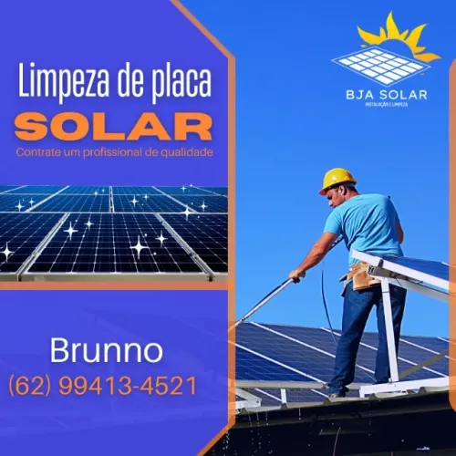 Limpeza de placar solar