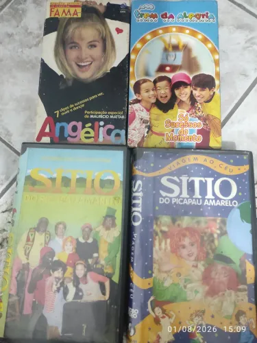 Fitas VHS globo (sitio do picapal,Angélica e trem da alegria)