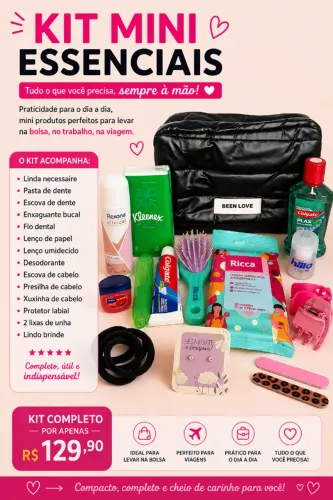 Kit mini produtos essenciais