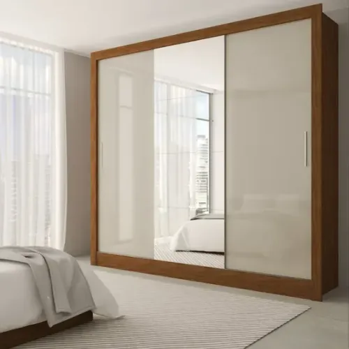 Guarda Roupa Casal Fortaleza 3 Portas - Entrega Rápida