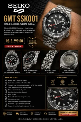 SEIKO 5 SPORTS GMT SSK001
