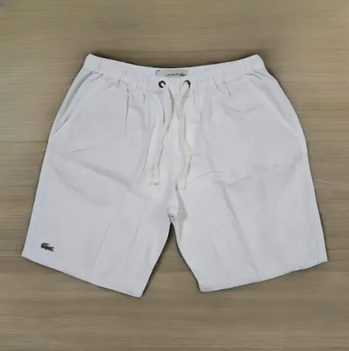 Bermuda Masculina Lacoste Sarja Branca Importada Cós Elástico Tamanho P