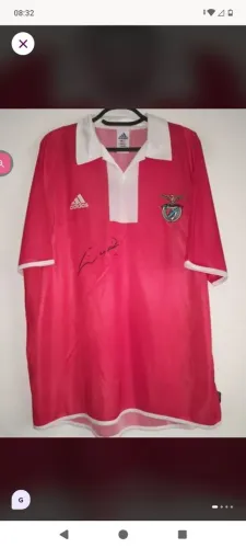 Camisa Benfica Centenário Clube #Eusebio Autografada Certificada