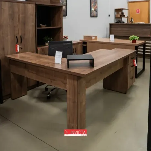 MESA EM L 140CM PARA ESCRITÓRIO/ADVOCACIA/HOME OFFICE