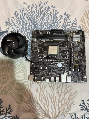 PLACA MÃE ASUS E PROCESSADOR AMD RYZEN 5