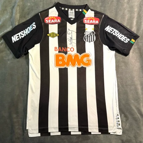 Camisa Santos 2011 - De jogo autografada - Neymar Jr