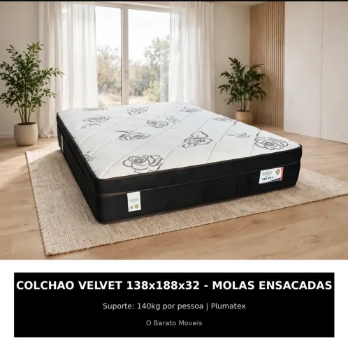 Colchão casal molas ensacadas 138x188x32 (entrega grátis)