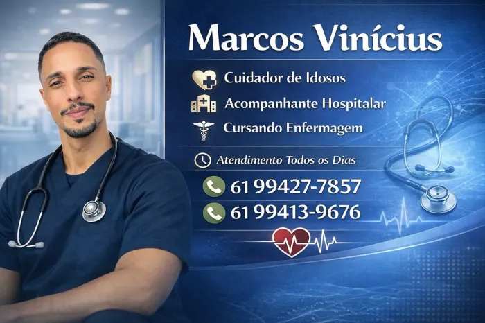 Cuidador de Idosos Atendo Todos os Dias