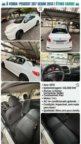 Peugeot 207 Sedan Passion XR 1.4 Flex 8V 4P 2013