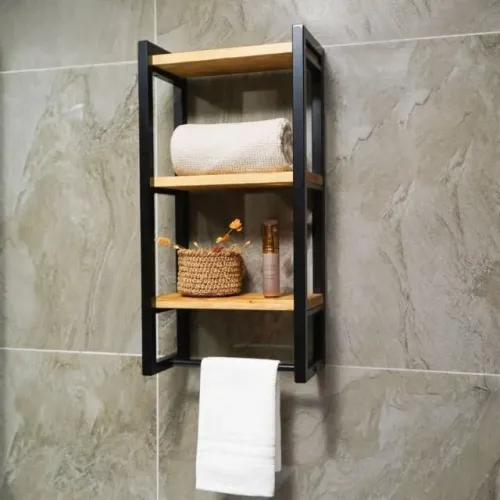 Porta Shampoo para Banheiro?Prateleira de Parede Para Banheiro de Metalon com Pintura Elet