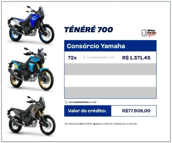 Consórcio Ténéré 700 ABS CONNECT 