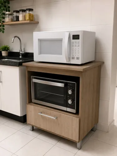 Armário para forno e microondas