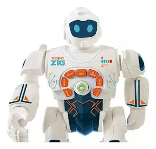 Robô Zig Educativo Infantil Brinquedo Anda Dança Ensina Inglês 25 Funções