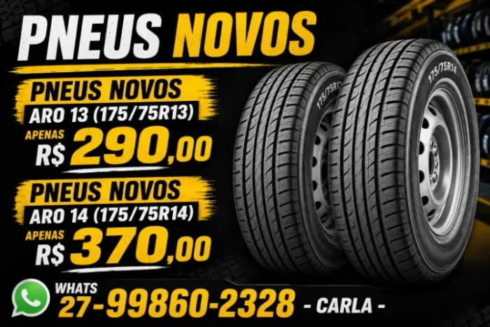 Pneu aro 14- 175/75- pneus novos