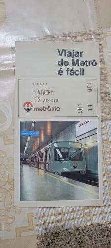 Primeiro bilhete do Metrô Rio de 1979