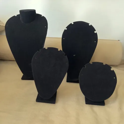 Expositor busto veludo para joias e bijuterias 