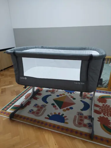 Berço (Moisés) co-sleeper (acoplado) Side by Side Safety 1st cinza (portátil)