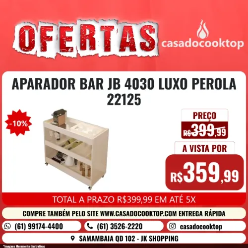 APARADOR BAR JB 4030 LUXO PEROLA 22125