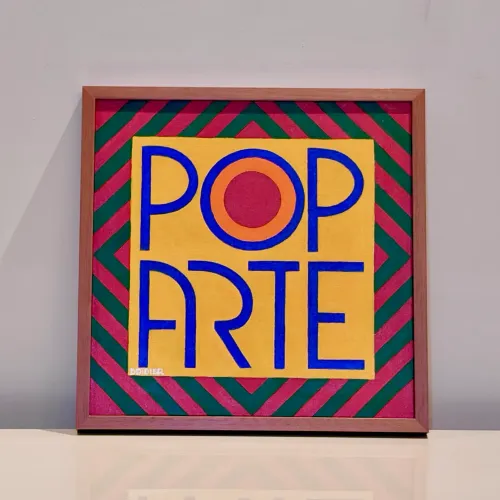 Pop arte 37x37, acrílico sob tela