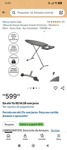 Tábua de passar roupa MEMBER S MARK